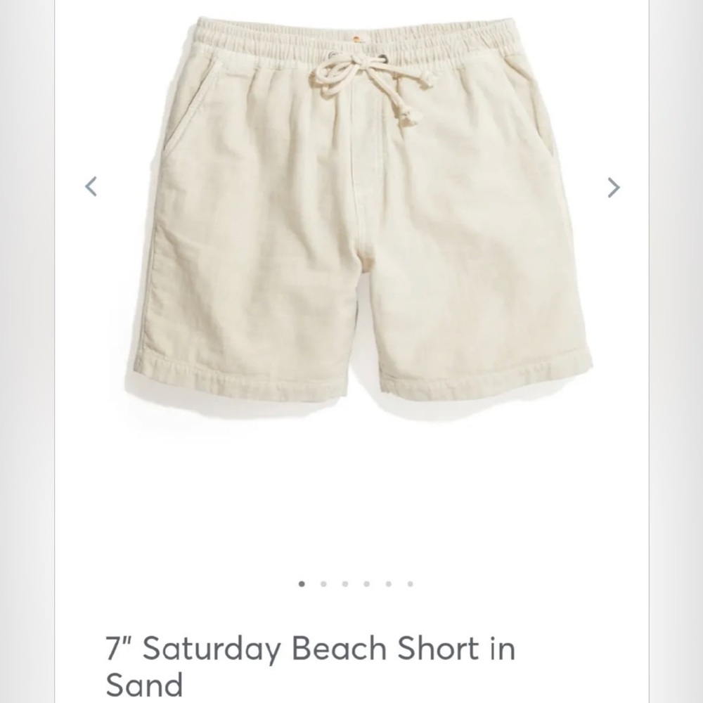 Marine Layer -  Saturday Beach Cotton Drawstring Shorts -  Size Medium